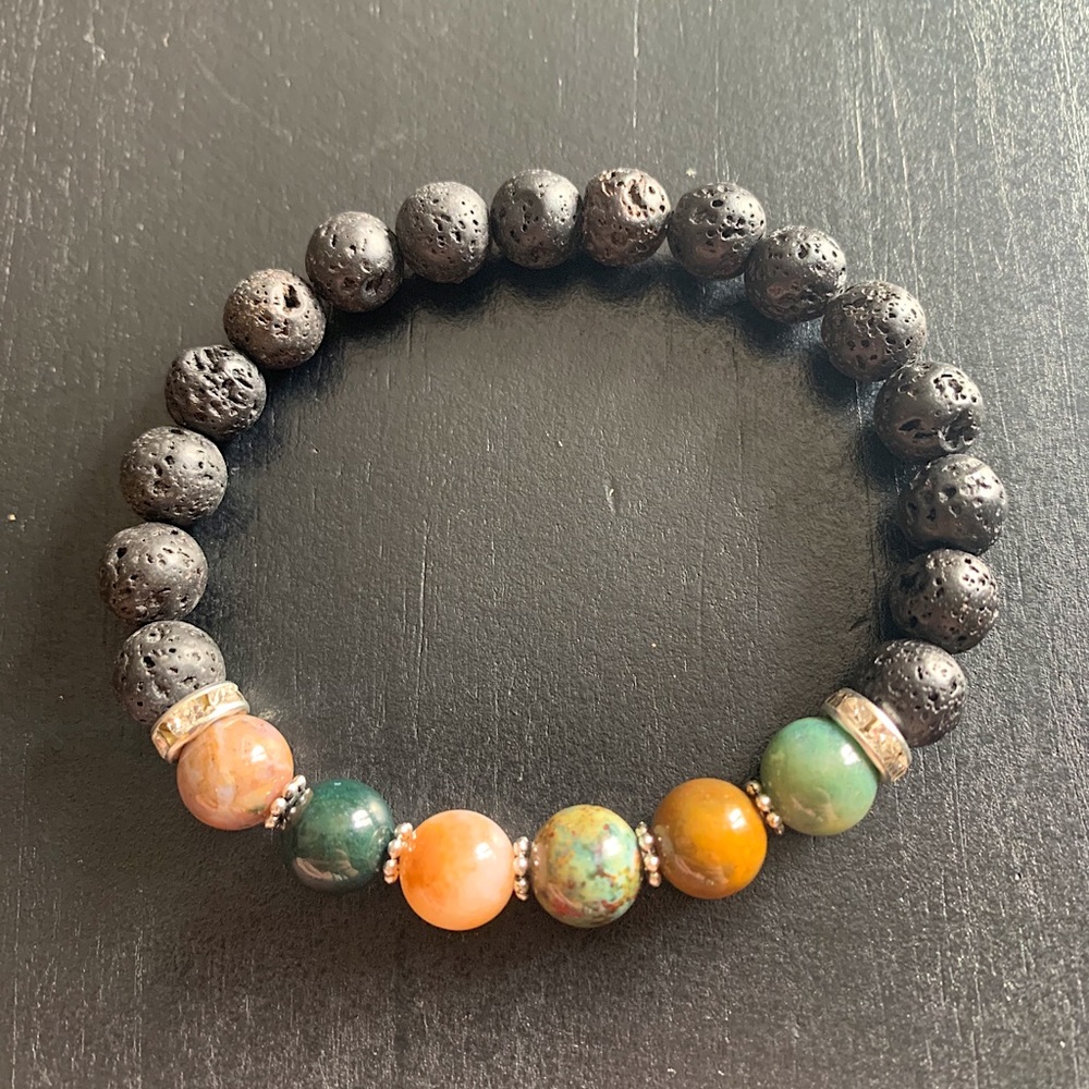 Handmade healing stone bracelet diffuser